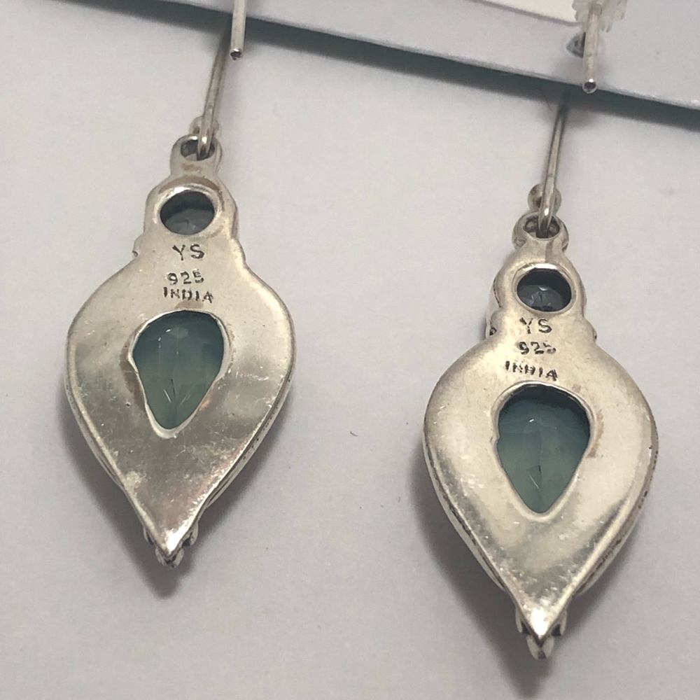 Gorgeous 925 Silver Genuine Gemstone Earrings - Picture 4 of 7